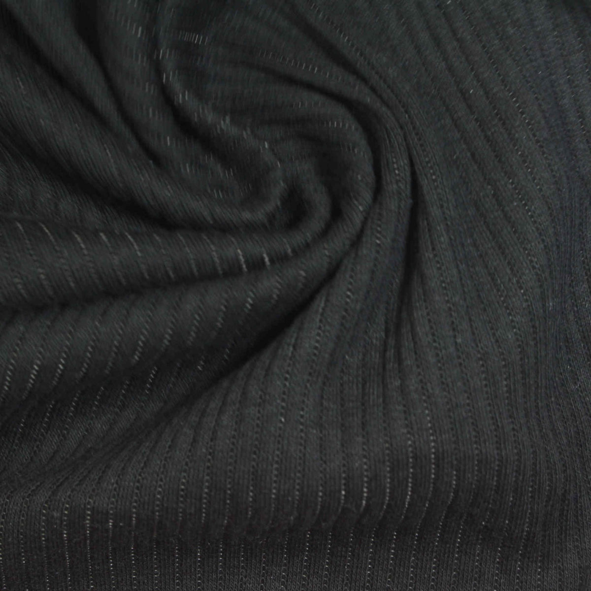 Black Rib Knit, Cotton