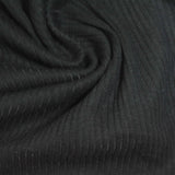 Cotton Stretch Rib Knit Fabric, 270 gsm, 120 cm — Black