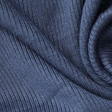 Viscose Stretch Rib Knit Fabric, 300 gsm, 120 cm — Navy — texture