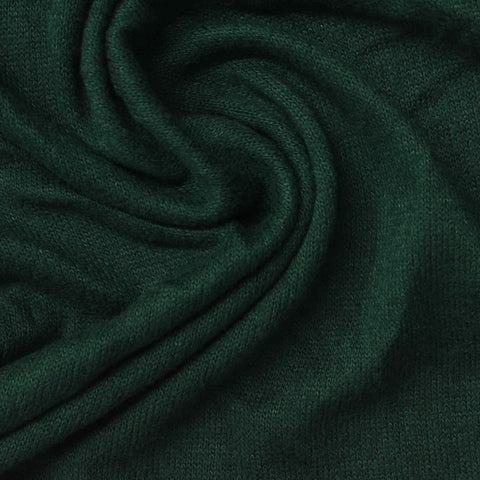 Viscose Polyester Stretch Chunky Knit Fabric, 195 gsm, 155 cm — Green, ref EF-259721