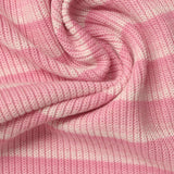 Pink Horizontal-Stripe Chunky Knit, Poly-Viscose