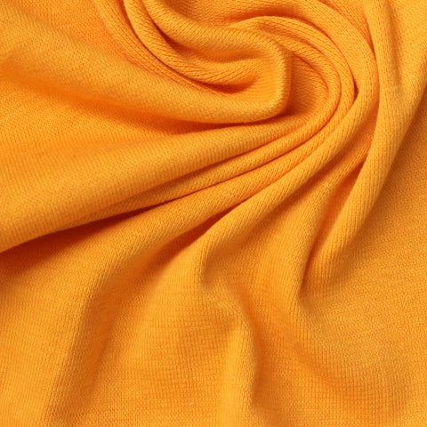 Cotton Polyester Stretch Rib Knit Fabric, 235 gsm, 170 cm — Orange