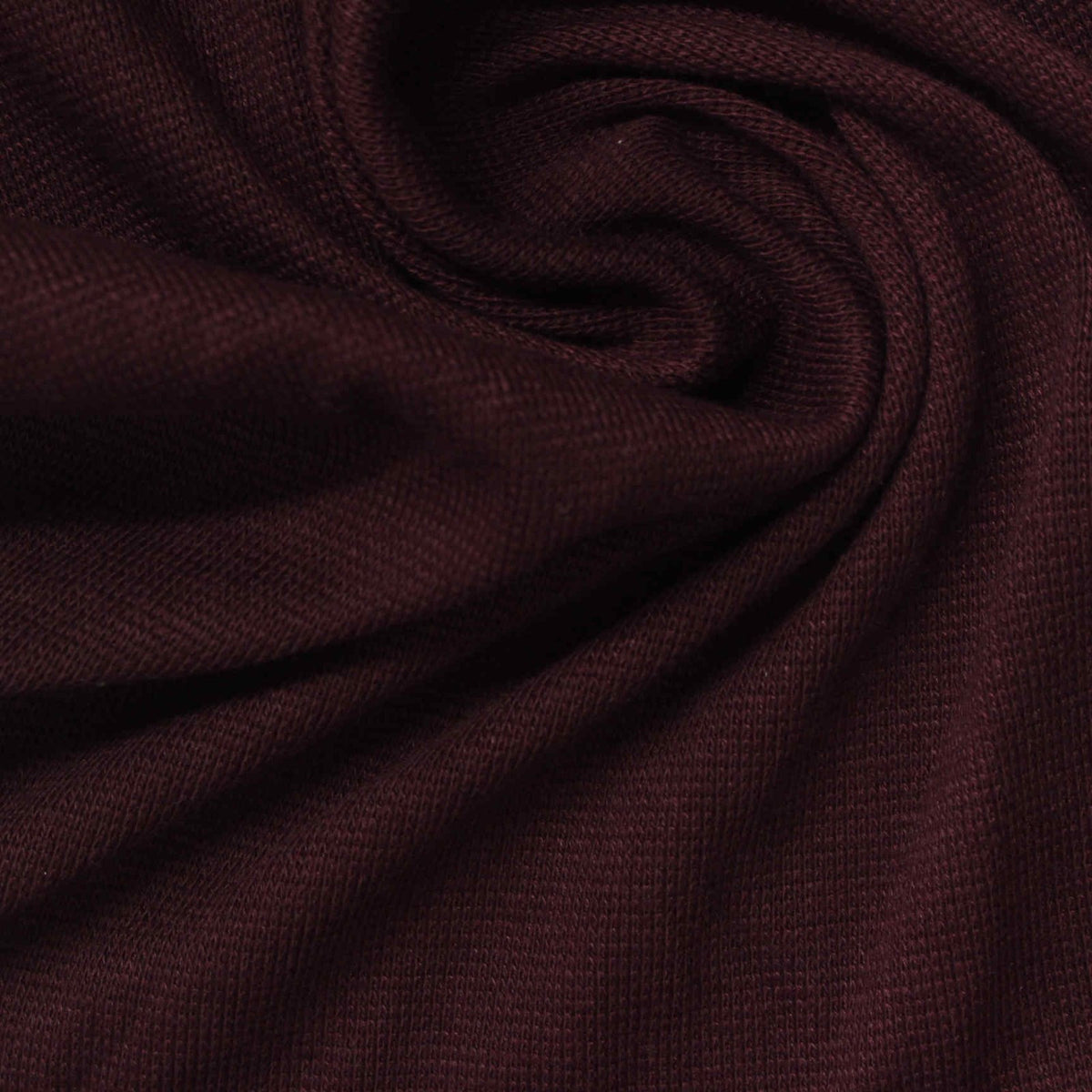 Dark Red Marl Rib Knit, Poly-Cotton, 280 gsm