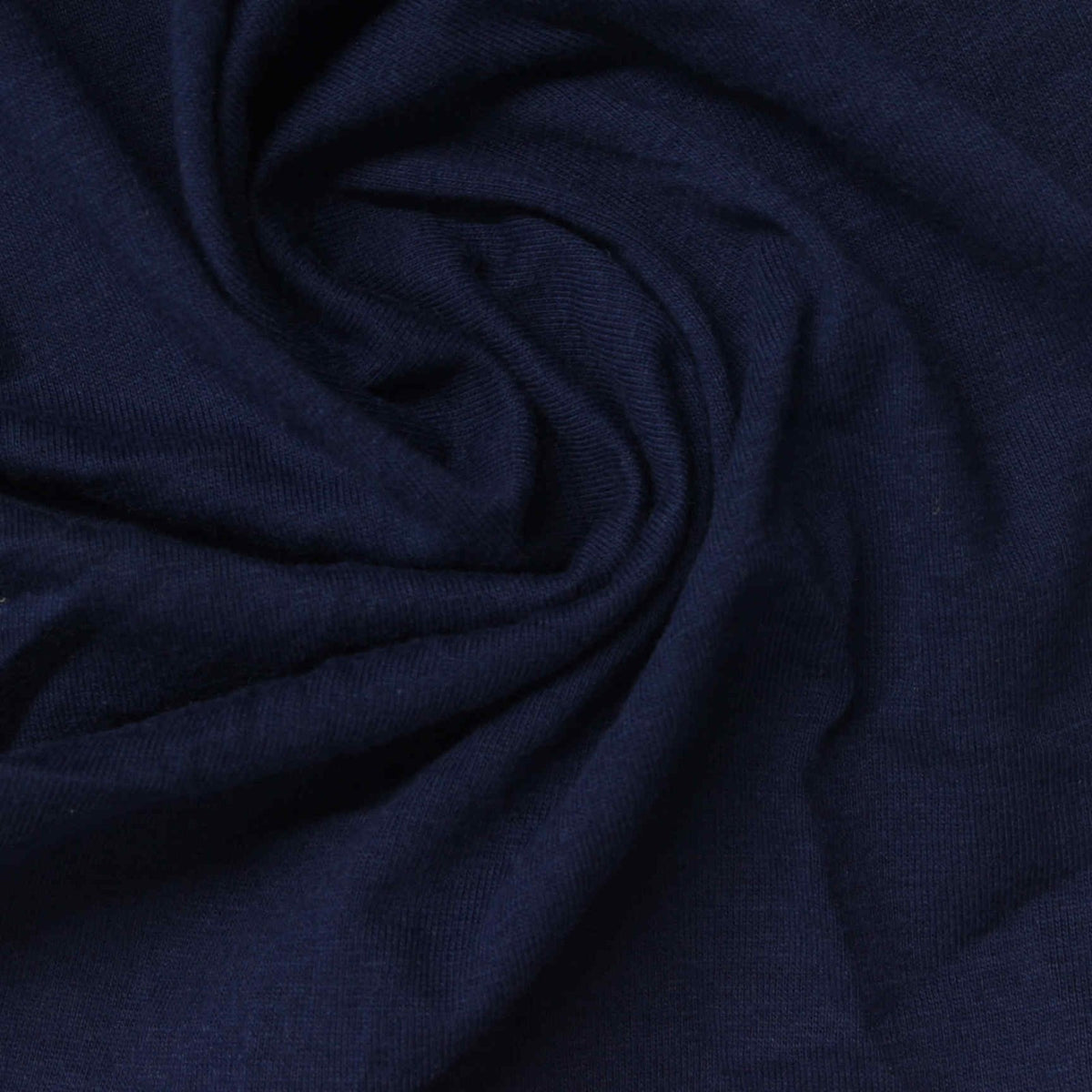 Cotton Polyester Jersey Knit Fabric, 150 gsm, 175 cm — Navy