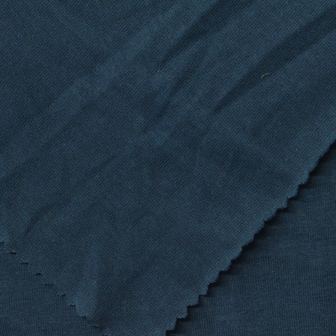 Polyester Cotton Jersey Knit Fabric, 150 gsm, 175 cm — Navy