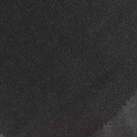 Viscose Polyester Blend Stretch Rib Knit Fabric, 280 gsm, 185 cm — Black