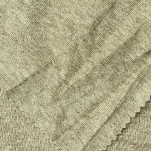 Light Beige Marl French Terry, Viscose-Poly, 280 gsm