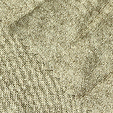 Light Beige Marl French Terry, Viscose-Poly, 280 gsm
