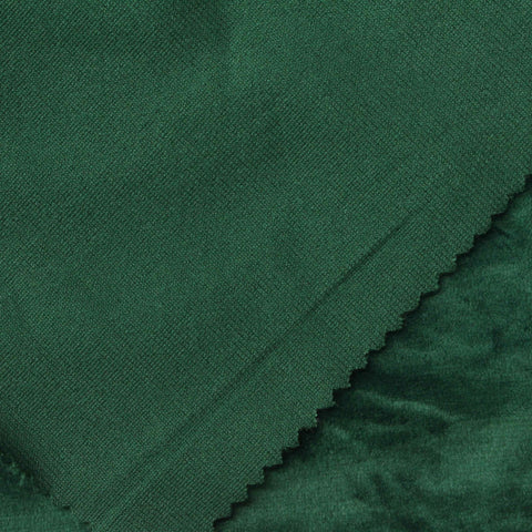 Polyester Stretch Velvet Fabric, 260 gsm, 188 cm — Green