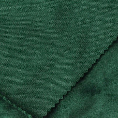 Polyester Stretch Velvet Fabric, 240 gsm, 188 cm — Green