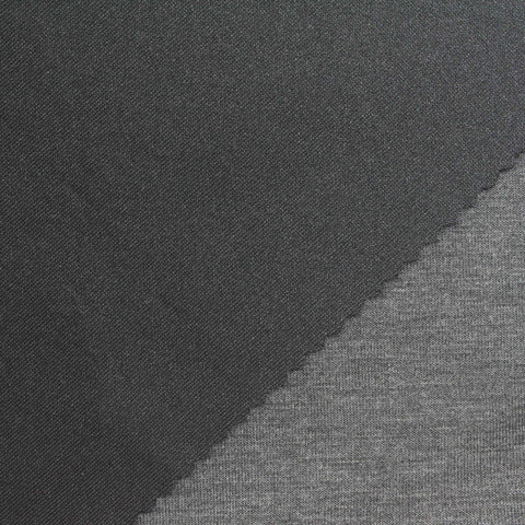 Grey Marl Scuba Knit, Viscose-Poly, 290 gsm