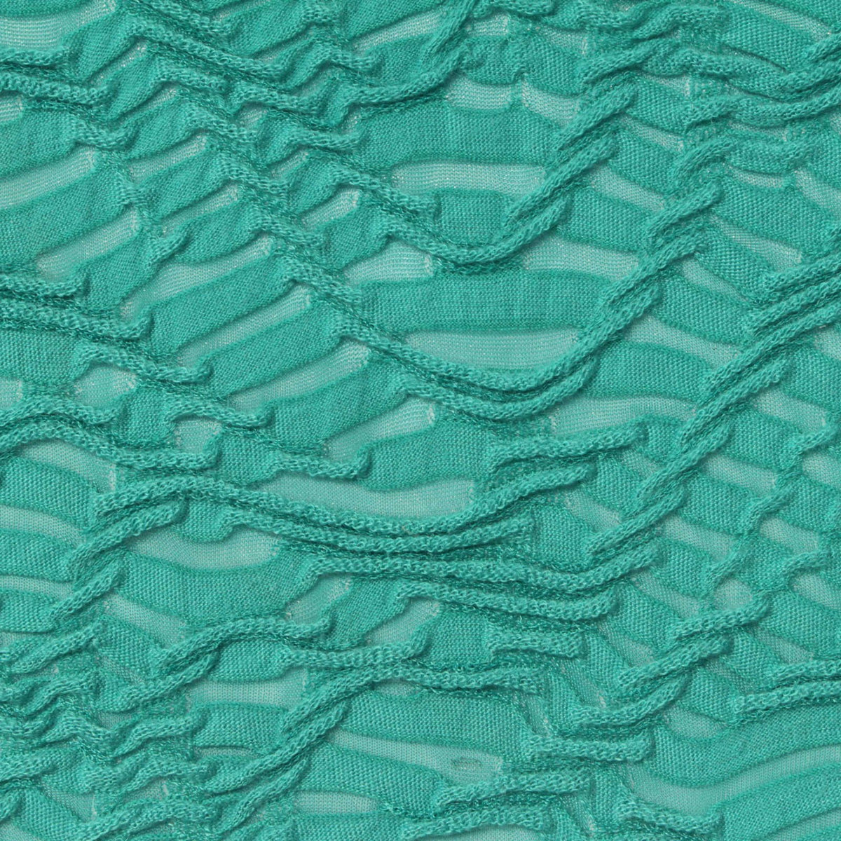 Jacquard Polyester Stretch Knit Fabric, 215 gsm — Green