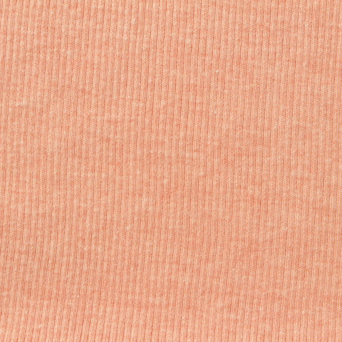 Orange Marl Rib Knit, Poly-Cotton