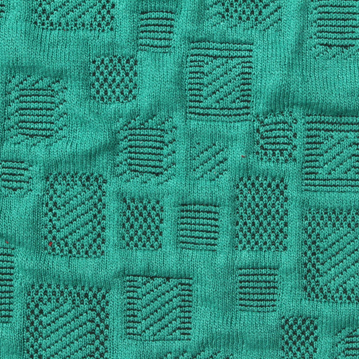 Teal Geometric Jacquard, Poly-Viscose
