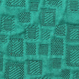 Teal Geometric Jacquard, Poly-Viscose