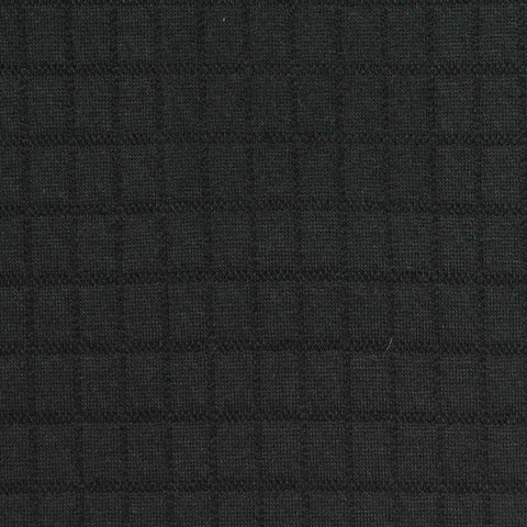 Black Tone-on-Tone Square Jacquard, Polyester