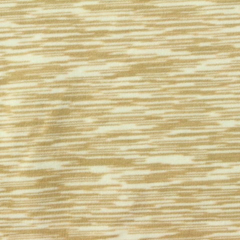 Light Brown Horizontal-Stripe Jersey Knit, Cotton