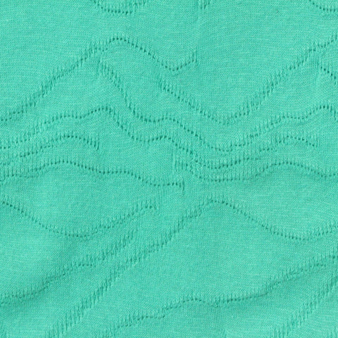 Teal Tone-on-Tone Jacquard, Cotton-Poly, 170 gsm