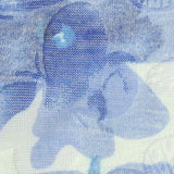 Blue Floral Knit, Cotton-Poly — texture