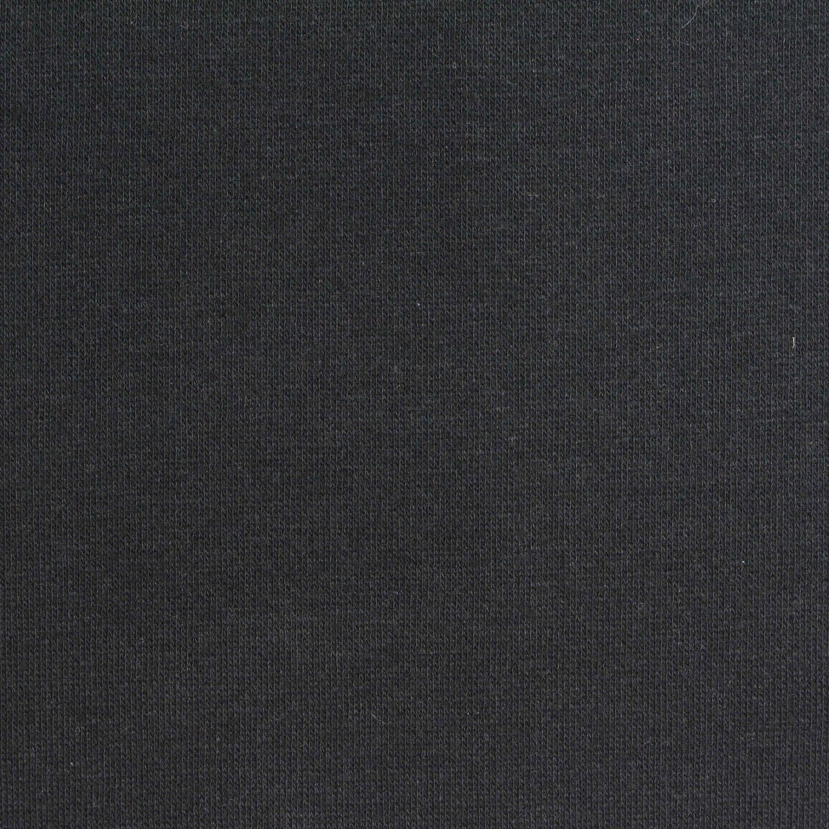 Polyester Cotton Stretch Rib Knit Fabric, 205 gsm — Black