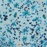 Blue Floral Woven, Polyester