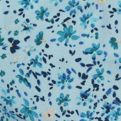Blue Floral Woven, Polyester, 115 gsm