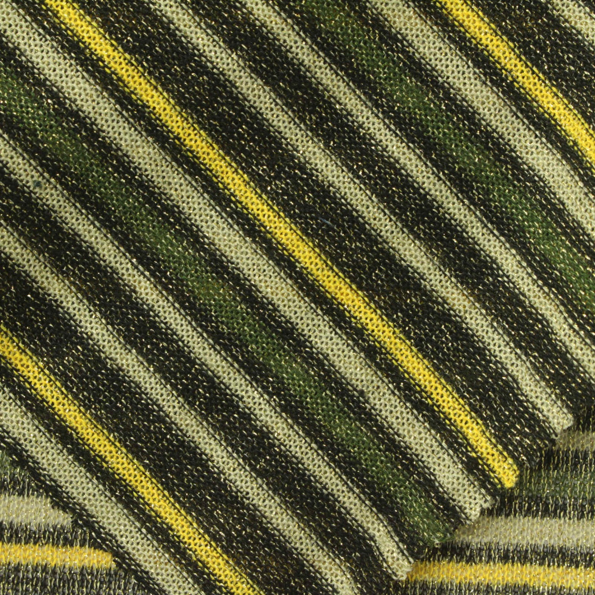 Black Diagonal-Stripe Jersey Knit, Polyester, 205 gsm
