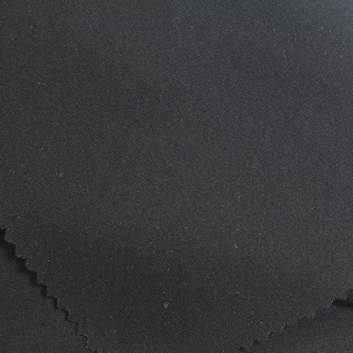 Viscose Nylon Stretch Ponte Knit Fabric, 356 gsm, 160 cm — Black