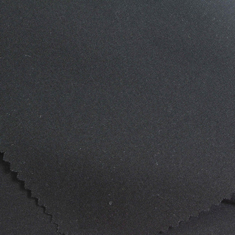 Viscose Nylon Stretch Ponte Knit Fabric, 356 gsm, 160 cm — Black