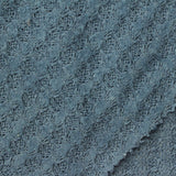 Polyester Viscose Waffle Knit Fabric, 300 gsm, 130 cm — Blue