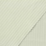 Polyester Viscose Stretch Rib Knit Fabric, 250 gsm, 130 cm — White