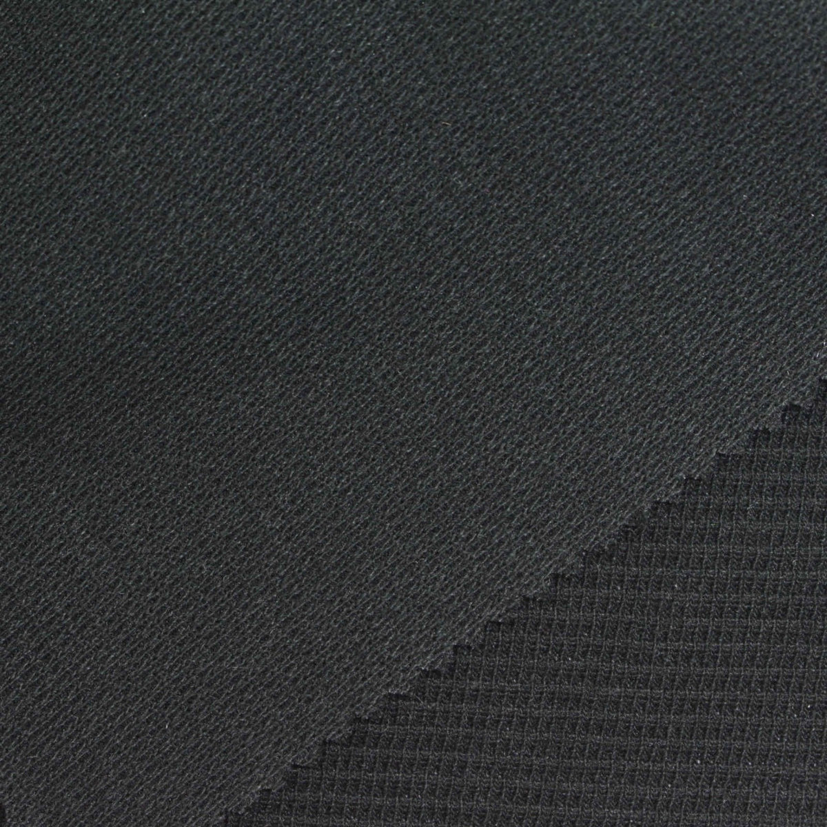 Polyester Cotton Knit Fabric, 225 gsm, 165 cm — Black