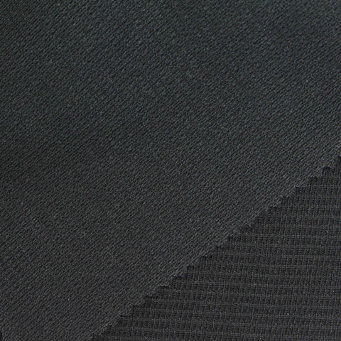 Polyester Cotton Knit Fabric, 225 gsm, 165 cm — Black