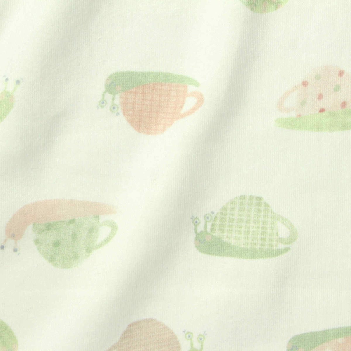Pastel Green Shells Milk Silk Knit, Polyester, 165 gsm