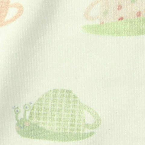 Pastel Green Shells Milk Silk Knit, Polyester, 165 gsm