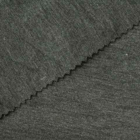 Grey Heather Ponte Knit, Poly-Viscose
