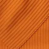 Polyester Stretch Rib Knit Fabric, 250 gsm, 170 cm — Orange