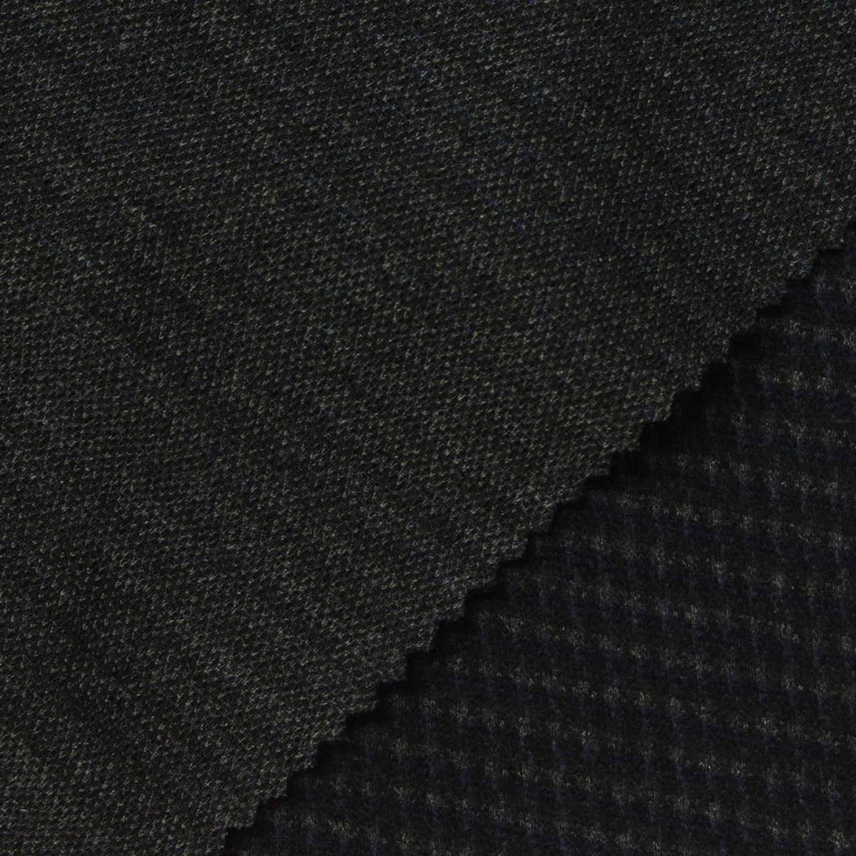 Dark Grey Marl Interlock Knit, Poly-Cotton, 330 gsm