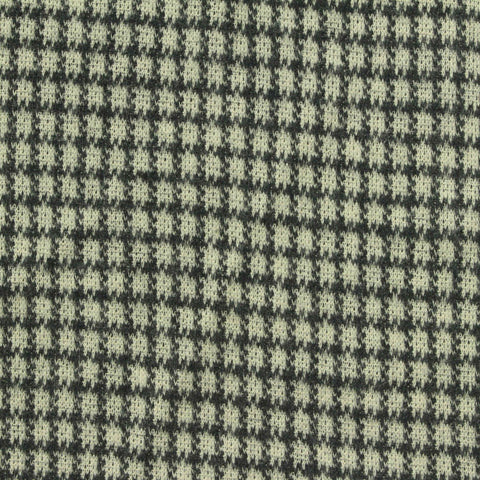 Black Houndstooth Jacquard, Poly-Cotton, 210 gsm, 160 cm