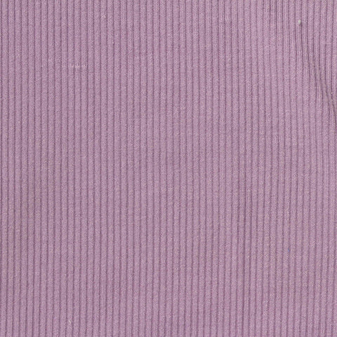 Polyester Viscose Stretch Rib Knit Fabric, 230 gsm — Purple