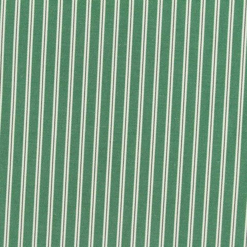 Green Vertical-Stripe Woven, Poly-Cotton, 115 gsm