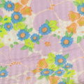 Blue Flowers Seersucker, Polyester