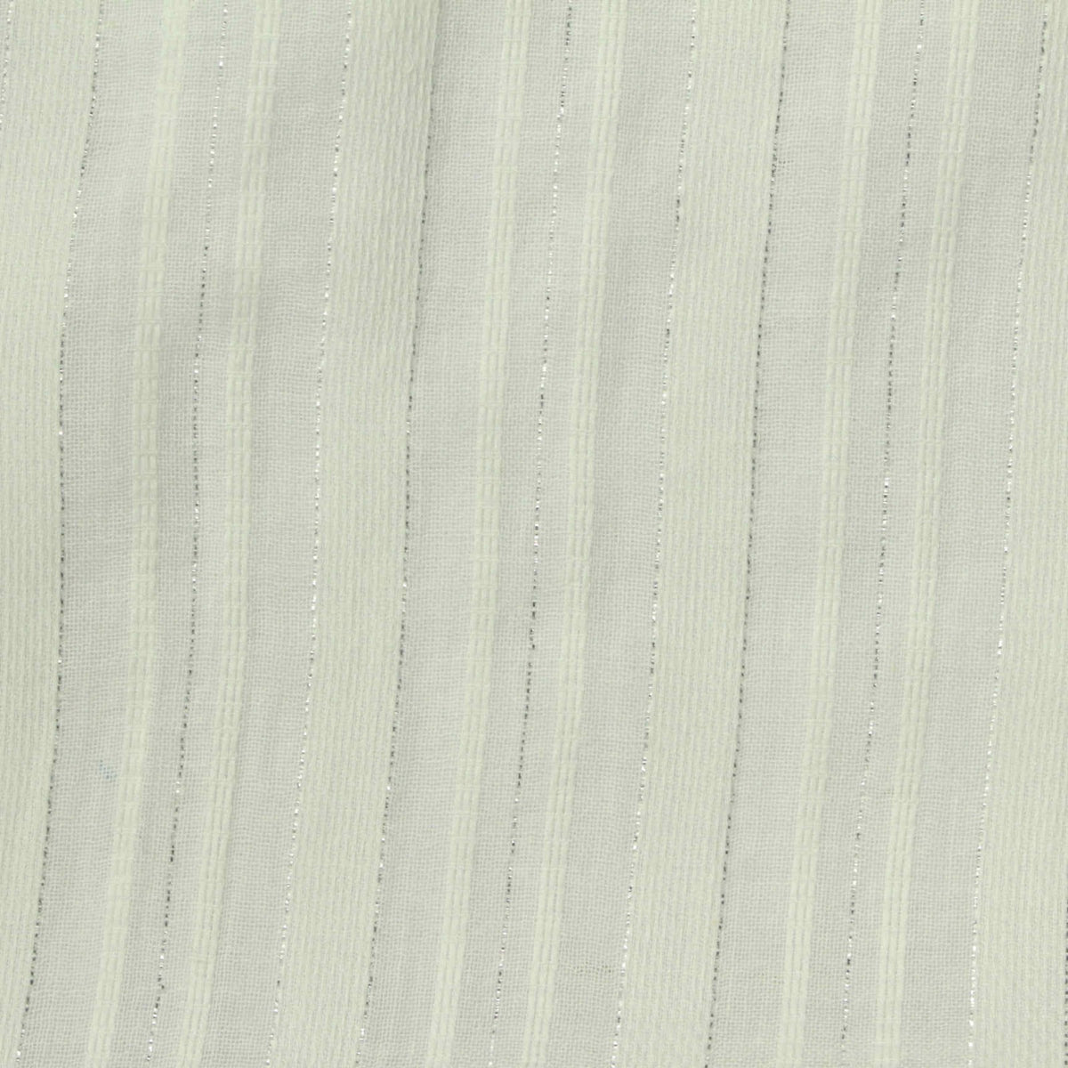 Off-White Vertical-Stripe Woven, Cotton