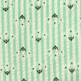 White Floral Seersucker, Polyester