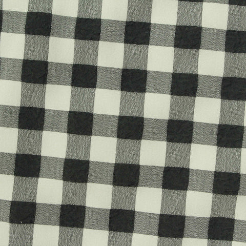 Black Check Seersucker, Polyester