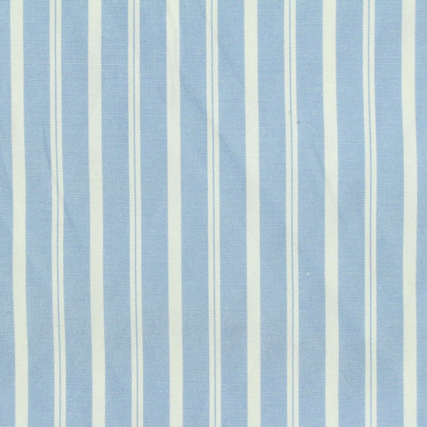 Light Blue Vertical-Stripe Woven, Poly-Cotton, 110 gsm