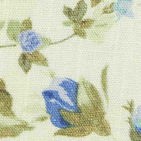Blue Floral Woven, Viscose, 180 gsm
