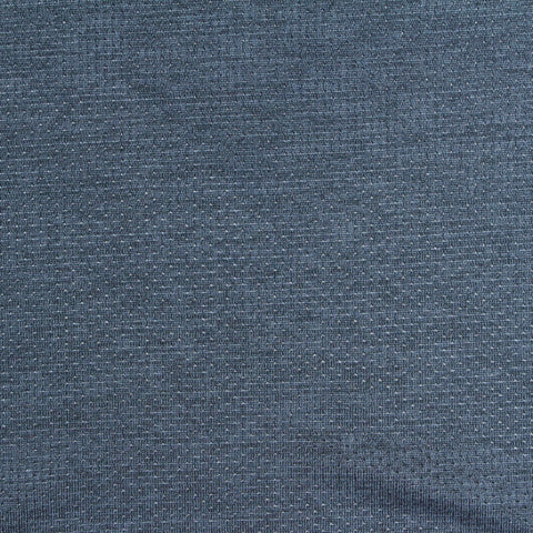 Blue-Grey Heathered-Marl Jersey Knit, Polyester