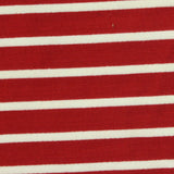 Red Horizontal-Stripe French Terry, Cotton-Poly