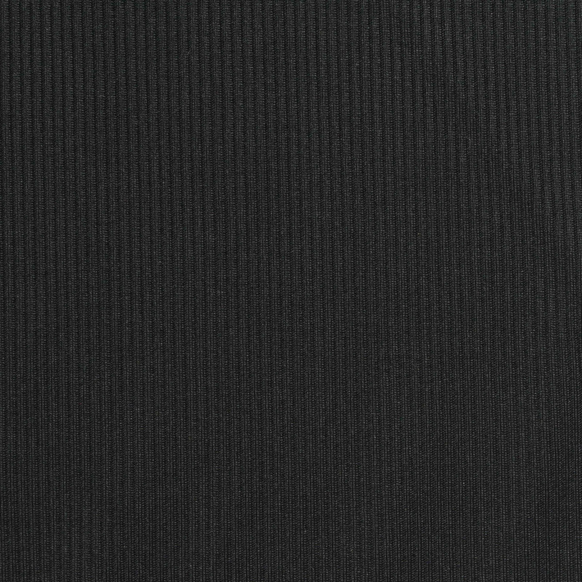 Polyester Stretch Rib Knit Fabric, 260 gsm, 150 cm — Black